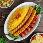 چلو کوبیده مرغ